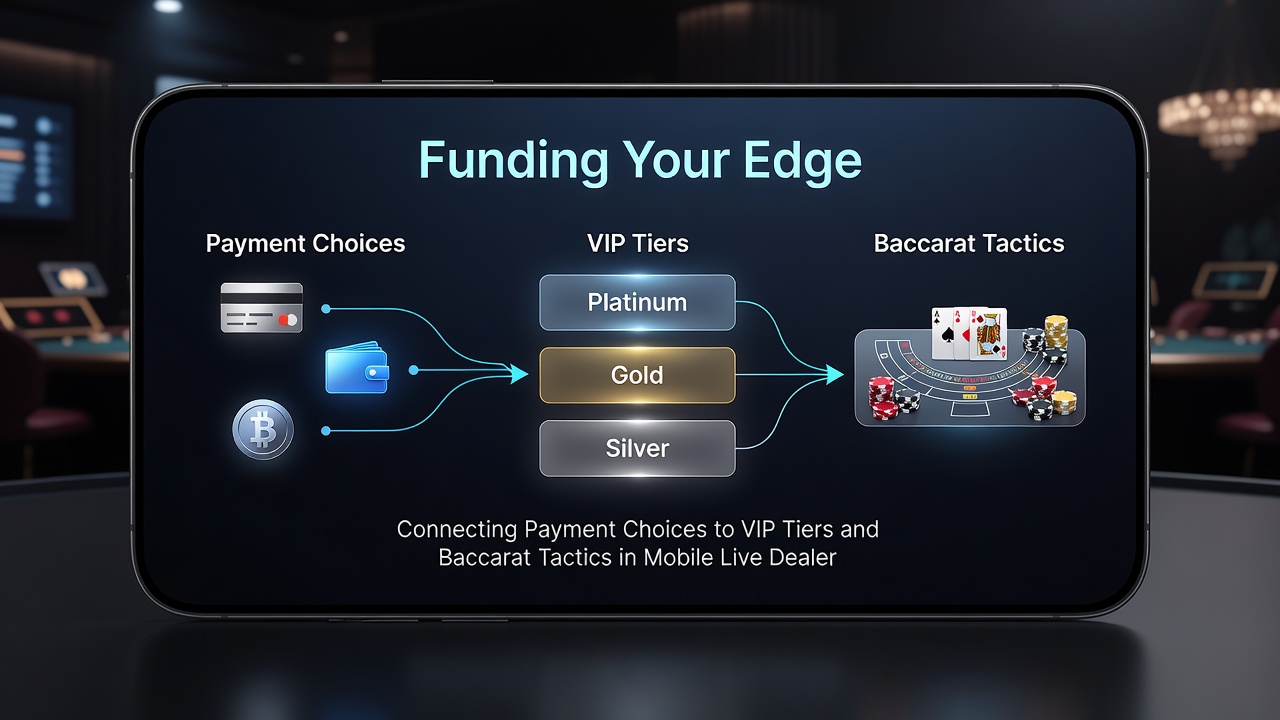 Close-up of mobile screen displaying baccarat betting options alongside VIP tier status and deposit history